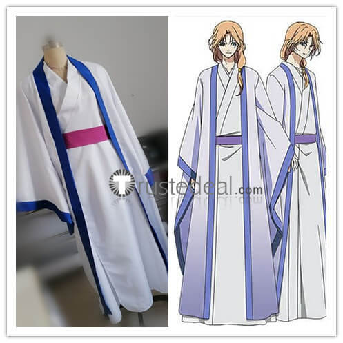 Yona of the Dawn Akatsuki no Yona Soo Won Su Won White Blue Gown Cosplay Costume