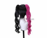 Palworld Zoe Rayne Pink Black Styled Ponytails Cosplay Wig