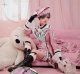 ChuShouMao Kuroshitsuji Black Butler Robin Lady Ciel Phantomhive Pink Lolita Cosplay Costume