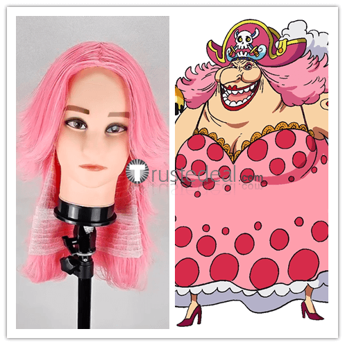 One Piece Sniper Izou Donquixote Doflamingo Charlotte Linlin Kozuki Momonosuke Black Pink Styled Oiran Geisha Cosplay Wig