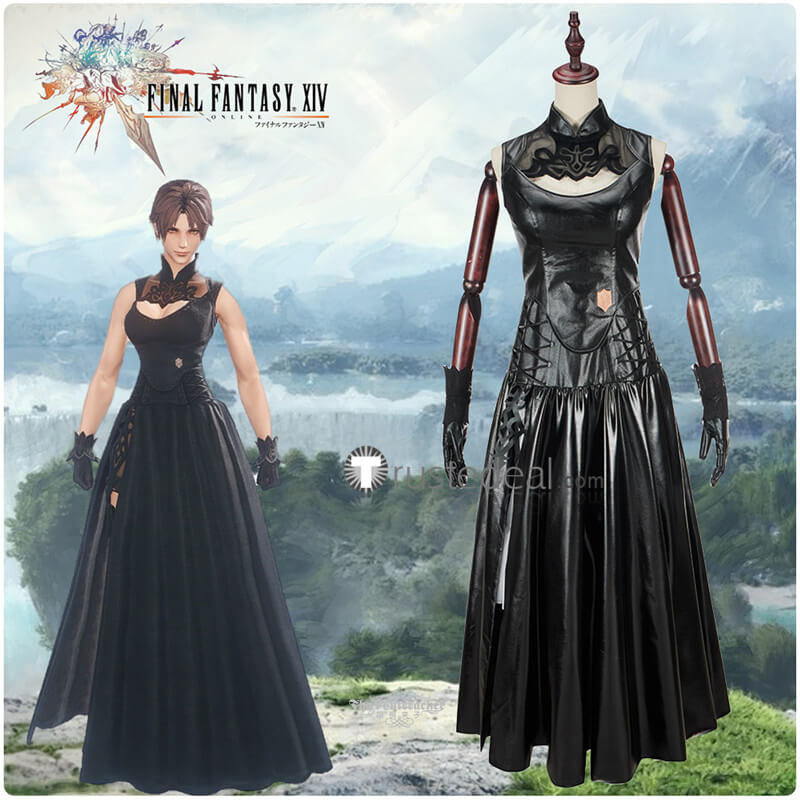 Final Fantasy XIV FF14 FFXIV YoRHa Type-51 Robe Casting Black Cosplay ...