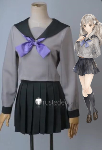 13 Sentinels Aegis Rim Iori Fuyusaka Erika Aiba Sailor School Uniform Grey Black Cosplay Costume