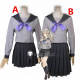 13 Sentinels Aegis Rim Iori Fuyusaka Erika Aiba Sailor School Uniform Grey Black Cosplay Costume