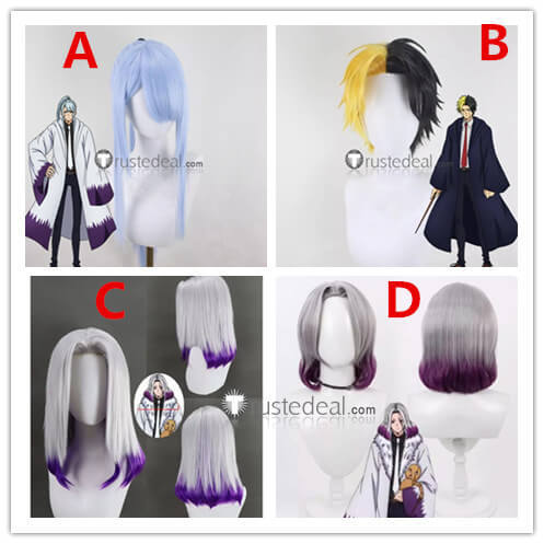 Mashle Magic and Muscles Rayne Ames Abyss Razor Abel Walker Silver Blue Styled Cosplay Wig