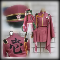 Vocaloid Miku Hatsune Senbonzakura Red Pink Uniform Cosplay Costume
