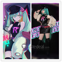 Pokemon feat. Hatsune Miku Project Voltage Team Rocket Miku Cosplay Costume