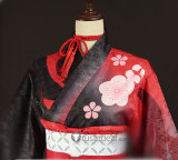 Genshin Impact Hanyuuda Chizuru Red Kimono Cosplay Costume