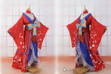 Zombie Land Saga Saga Jihen Saga Incident Yugiri Stage Red Kimono Cosplay Costume
