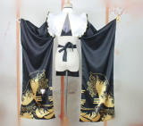 Goddess of Victory Nikke Blanc White Rabbit Black Cheongsam Kimono Cosplay Costume