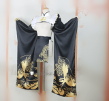Goddess of Victory Nikke Blanc White Rabbit Black Cheongsam Kimono Cosplay Costume