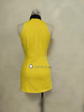 Pokemon Elesa Yellow Black Cosplay Costume 2