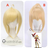 Fate Grand Order FGO Saber Lily Nero Claudius Racing Blonde Ponytail Cosplay Wig