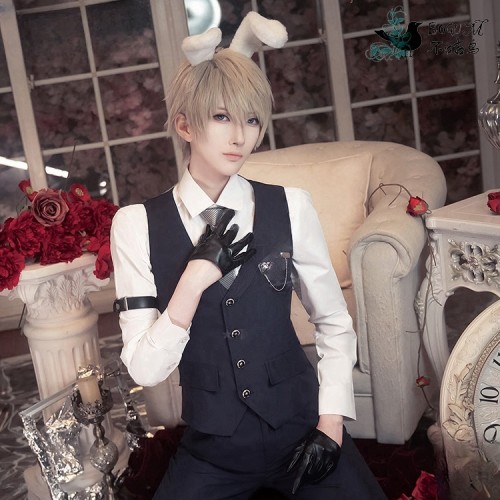 Love and Deepspace Xavier Shen Xinghui Butler Rabbit Bunny Cosplay Costume