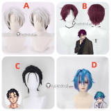 Project Charisma House Amahiko Tendo Rikai Kusanagi Fumiya Ito Ohse Minato Styled Silver Black Cosplay Wig