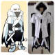 Undertale XTale Sans XSans Cross White Black Cosplay Costume 2