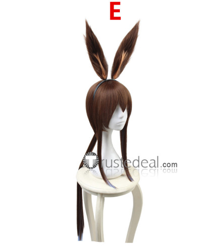 Arknights Amiya Lappland W Brown Silver Cosplay Wig