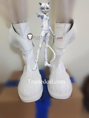 Commission Miraculous Ladybug Marinette Dupain-Cheng Adrien Agreste Cat Noir Cat Blanc White Orange Yellow Pink Cosplay Shoes