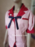 Monogatari Tsubasa Hanekawa Pink Summber School Uniform Cosplay Costume