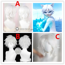 Miraculous Ladybug Cat Blanc White Silver Cosplay Wig