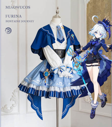 MiaowuCos Genshin Impact Furina de Fontaine Lolita Dress Cosplay Costume