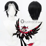 Hazbin Hotel Niffty Velvette Husk Sir Pentious Saint Repentious Black Pink Red Cosplay Wig