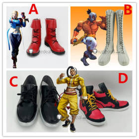 Street Fighter 6 Cammy IV El Fuerte Jamie White Red Cosplay Shoes Boots