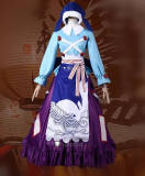 Touhou Project Miyoi Okunoda Blue Cosplay Costume