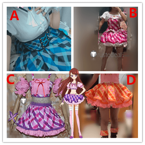 Aikatsu Yurika Todo Kaede Ichinose Mizuki Kanzaki Ran Shibuki Cosplay Costume