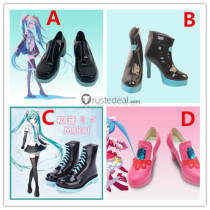 Vocaloid Miku Hatsune Original Brand New Wonderland Cosplay Shoes Boots Heels