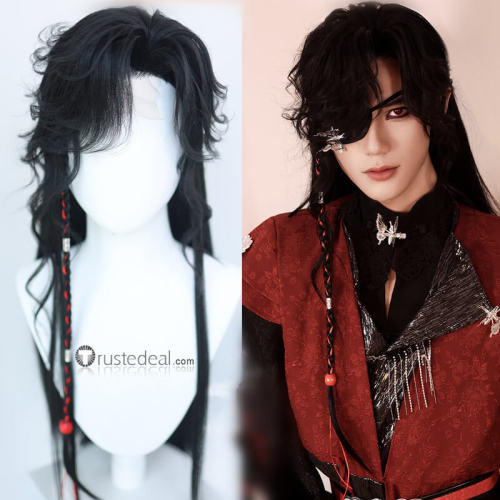 Heaven Official's Blessing Tian Guan Ci Fu Young Hua Cheng Manhua Black Styled Lace Front Cosplay Wig