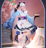 1/3 Delusion Genshin Impact Kamisato Ayaka Maid Cosplay Costume