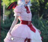 Touhou Project Remilia Scarlet Lolita Pink Cosplay Costume