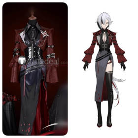 Genshin Impact Fatui Harbinger The Knave Arlecchino Hoyofair 2024 Cosplay Costume