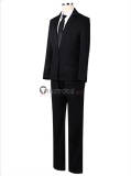 Library Of Ruina Roland Black Suit Mask Cosplay Costume