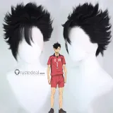 Haikyuu Kuroo Tetsurou Black Lace Front Styled Cosplay Wig