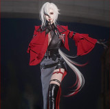 JiMeng Genshin Impact Fatui Harbinger The Knave Arlecchino Hoyofair 2024 Cosplay Costume