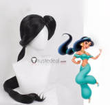 Aladdin Disney Princess Jasmine Black Styled Cosplay Wig