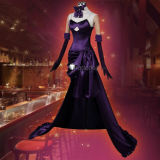 Fate Grand Order FGO Jeanne D'Arc Alter Holy Night Dinner Purple Gown Cosplay Costume