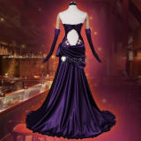 Fate Grand Order FGO Jeanne D'Arc Alter Holy Night Dinner Purple Gown Cosplay Costume
