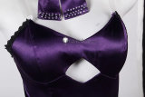 Fate Grand Order FGO Jeanne D'Arc Alter Holy Night Dinner Purple Gown Cosplay Costume