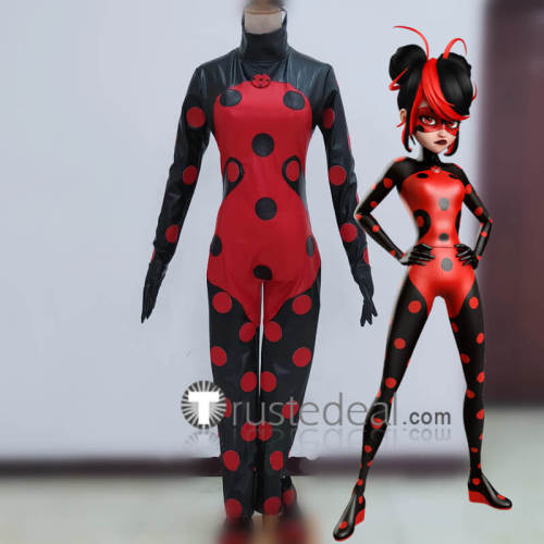 Miraculous World Paris Tales of Shadybug and Claw Noir Shadybug Evil Black Red Bodysuit Cosplay Costume