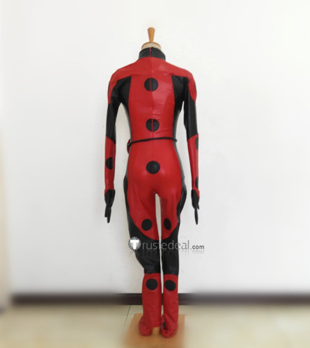 Miraculous Tales of Ladybug Cat Noir 3 Reflekdoll Adrien Mister Bug Black Red Bodysuit Superhero Cosplay Costume
