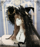 Rose Thorn  Polar Night Sky Halloween Lolita Witch Hat