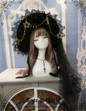 Rose Thorn  Polar Night Sky Halloween Lolita Witch Hat
