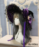Rose Thorn  Polar Night Sky Halloween Lolita Witch Hat