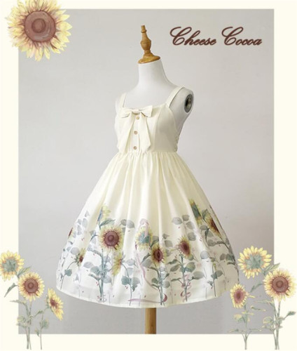 Sunflower Slight High Waist Lolita JSK/OP