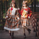 Miss Point ~Little Fox in Woods Mori Girl Elegant Plaid Skirt