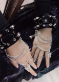 Butterfly Effect ~Punk Halloween Lolita High Waist JSK - Silver Gray Long Version M - In Stock