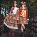 Miss Point ~Little Fox in Woods Mori Girl Elegant Plaid Skirt