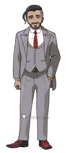 Pokemon Sword and Shield Chairman Rose Grey Suit Cosplay Costume